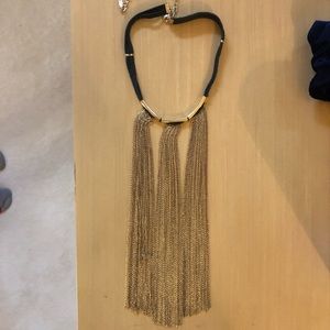 Gold and black necklace